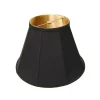 6" Black with Gold Lining Flared Chandelier Shade