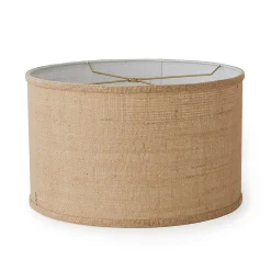 16" Burlap Drum Shade