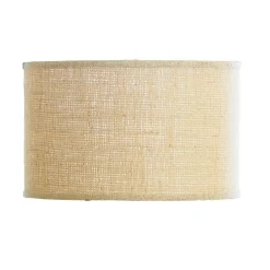 10" Burlap Drum Shade