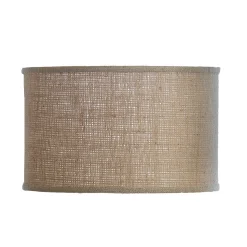 14" Burlap Drum Shade