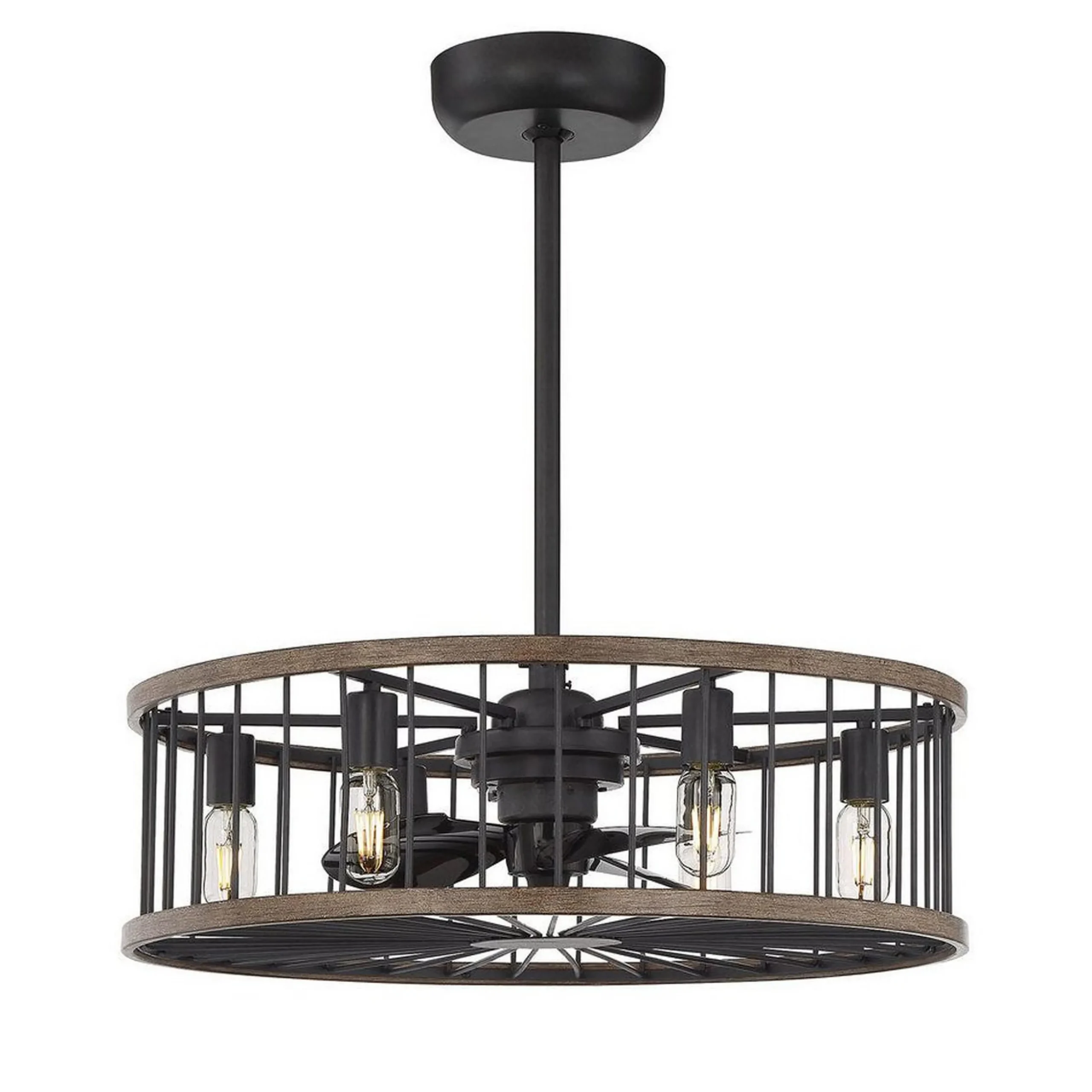 26" City Cage LED Ceiling Fandelier