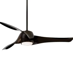 58" Contemporary Twisted Blade LED Ceiling Fan
