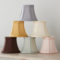 5" Dupioni Silk Bell Chandelier Shade