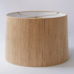 16" Grasscloth Drum Shade