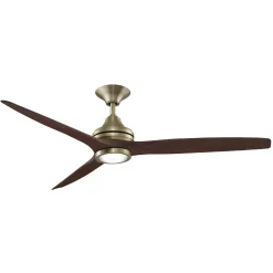 60" Indoor / Outdoor Metal and Wood LED Ceiling Fan