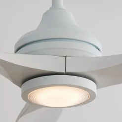 60" Indoor / Outdoor Metal and Wood LED Ceiling Fan