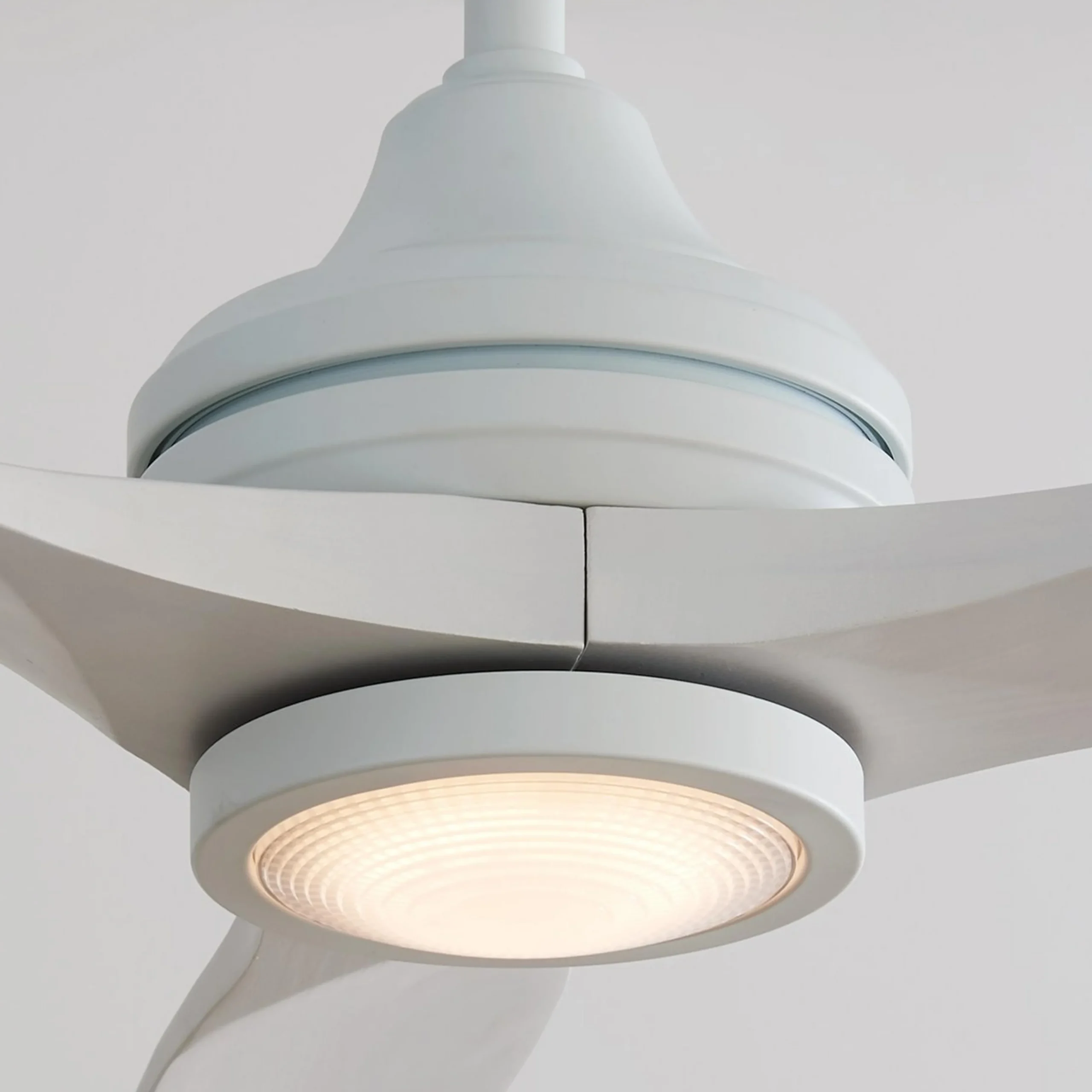 60" Indoor / Outdoor Metal and Wood LED Ceiling Fan