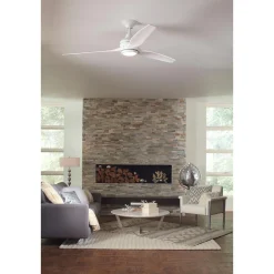 60" Indoor / Outdoor Metal and Wood LED Ceiling Fan
