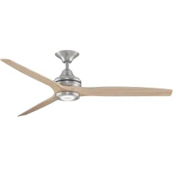 48" Indoor / Outdoor Metal and Wood LED Ceiling Fan