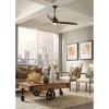 48" Indoor / Outdoor Metal and Wood LED Ceiling Fan