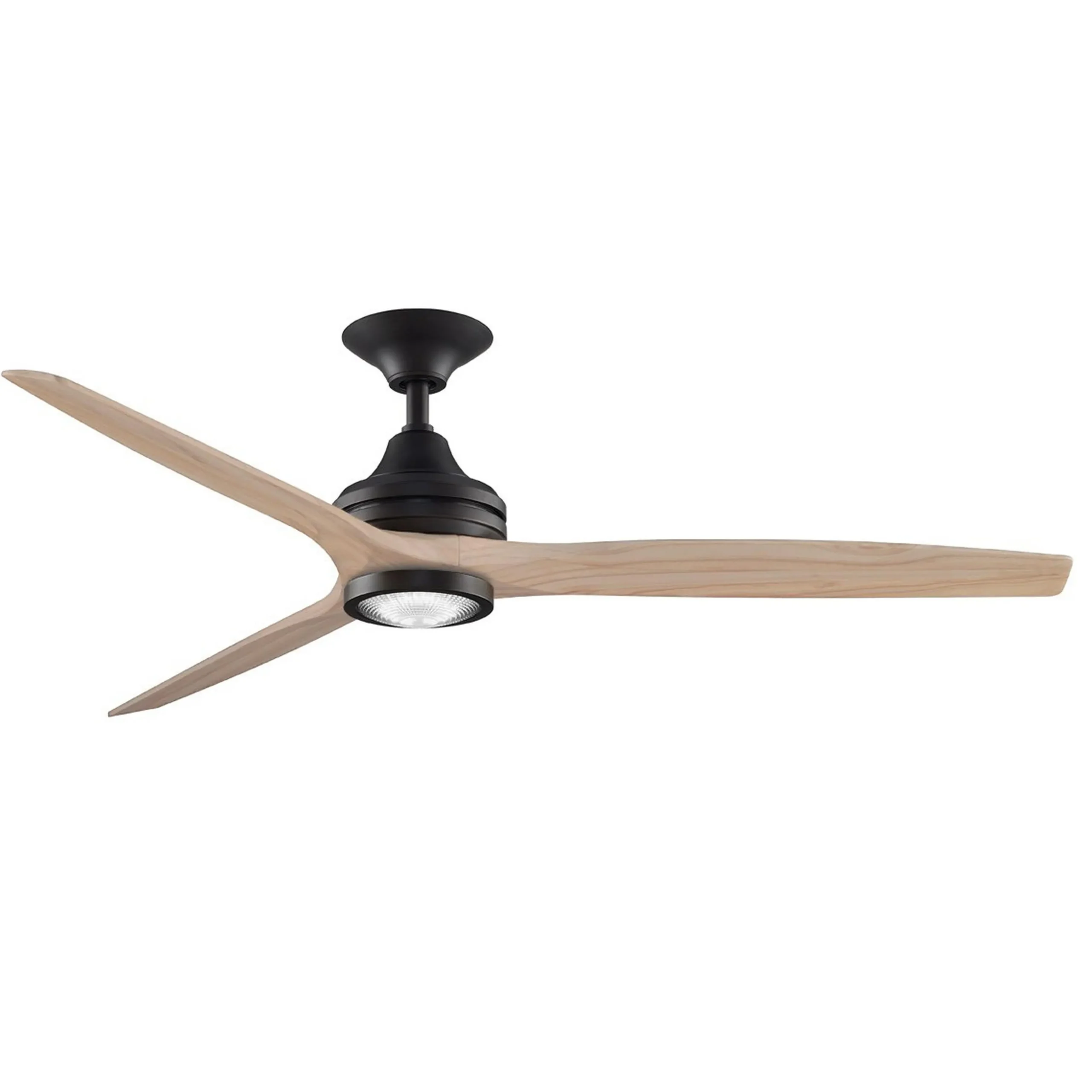 60" Indoor / Outdoor Metal and Wood LED Ceiling Fan
