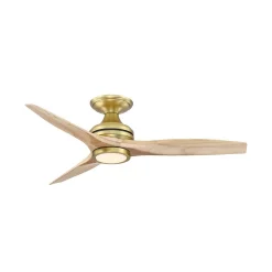 48" Indoor / Outdoor Metal and Wood LED Ceiling Fan