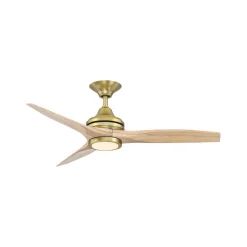 60" Indoor / Outdoor Metal and Wood LED Ceiling Fan