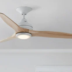 48" Indoor / Outdoor Metal and Wood LED Ceiling Fan