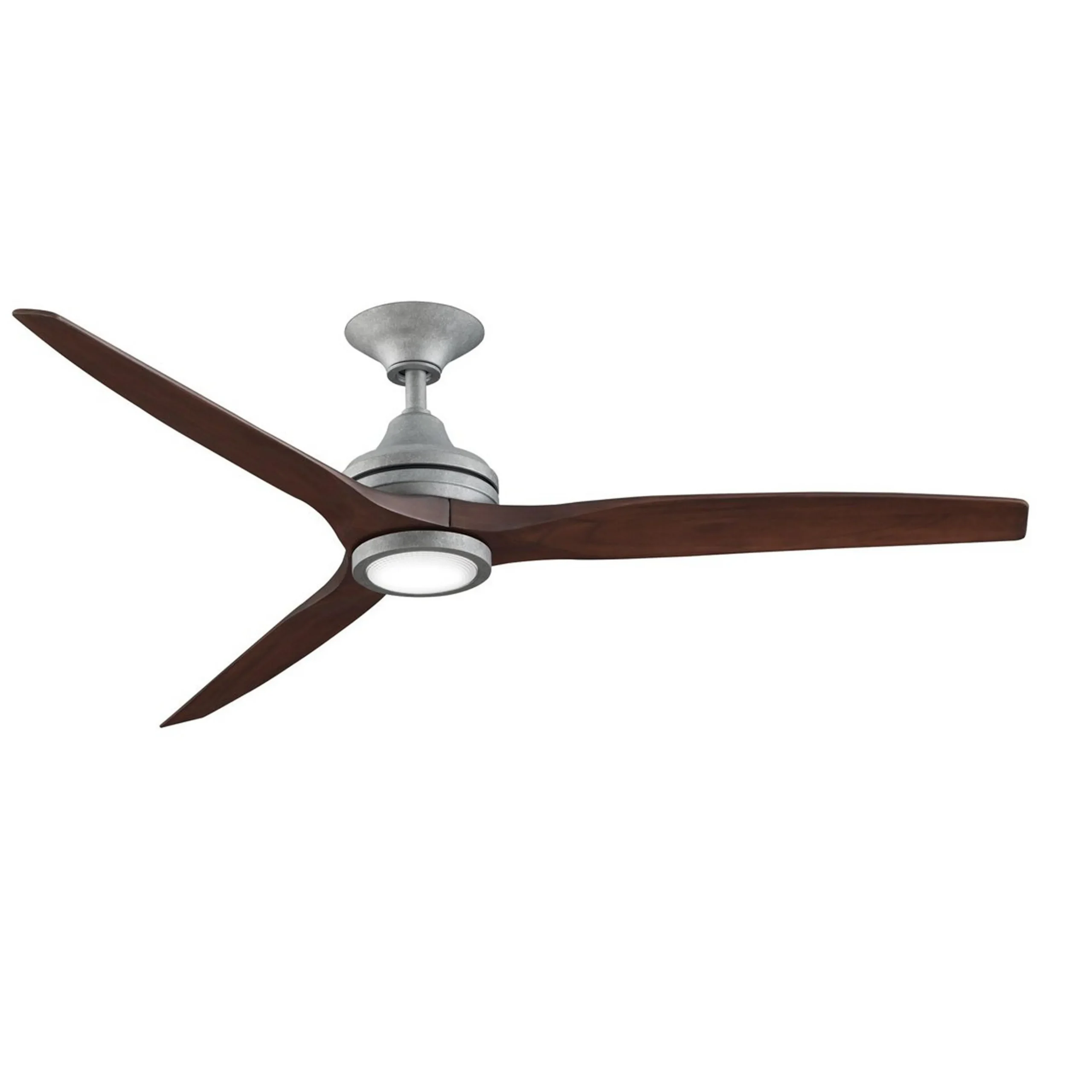48" Indoor / Outdoor Metal and Wood LED Ceiling Fan