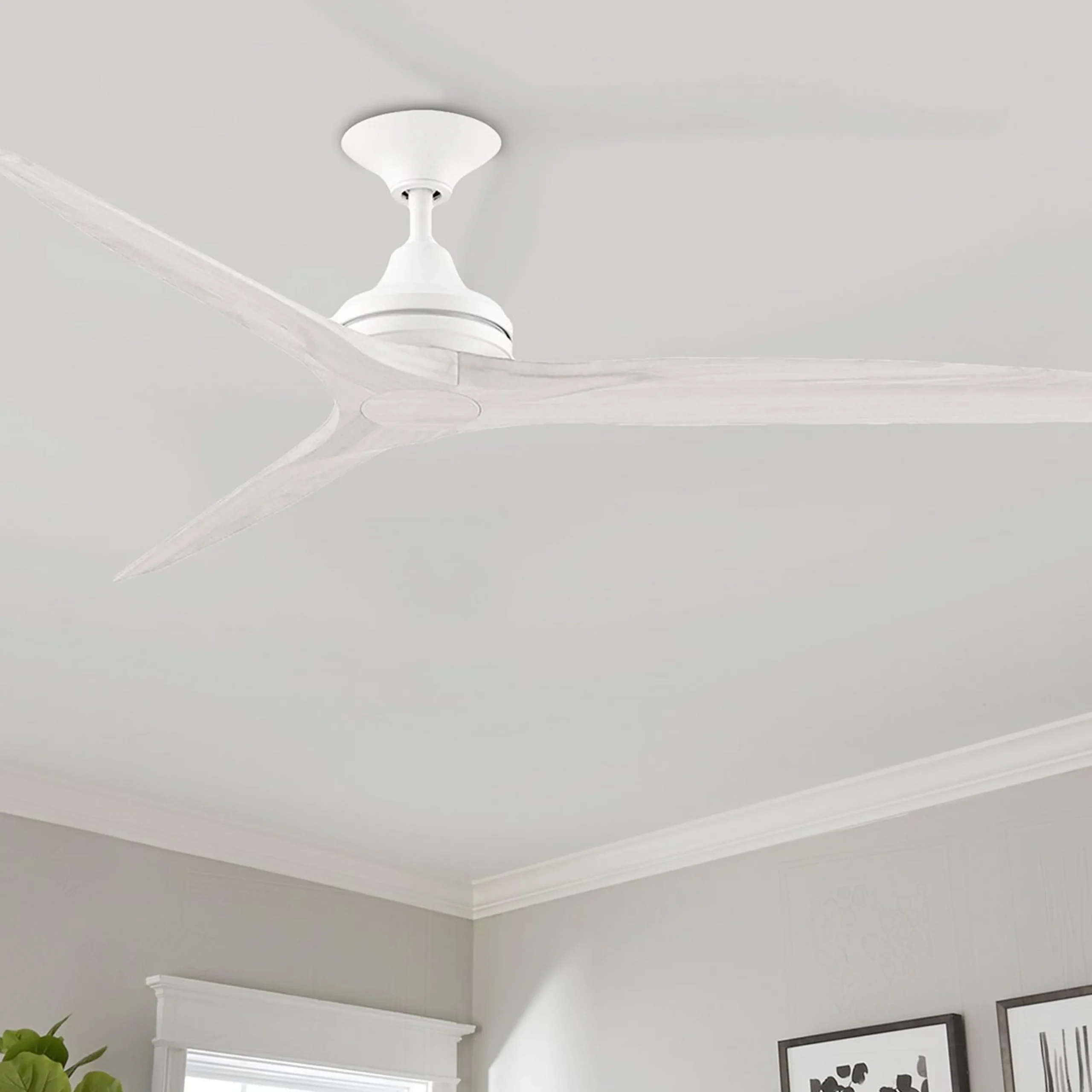 60" Indoor / Outdoor Metal and Wood Ceiling Fan