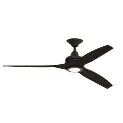 48" Indoor / Outdoor Metal and Wood LED Ceiling Fan