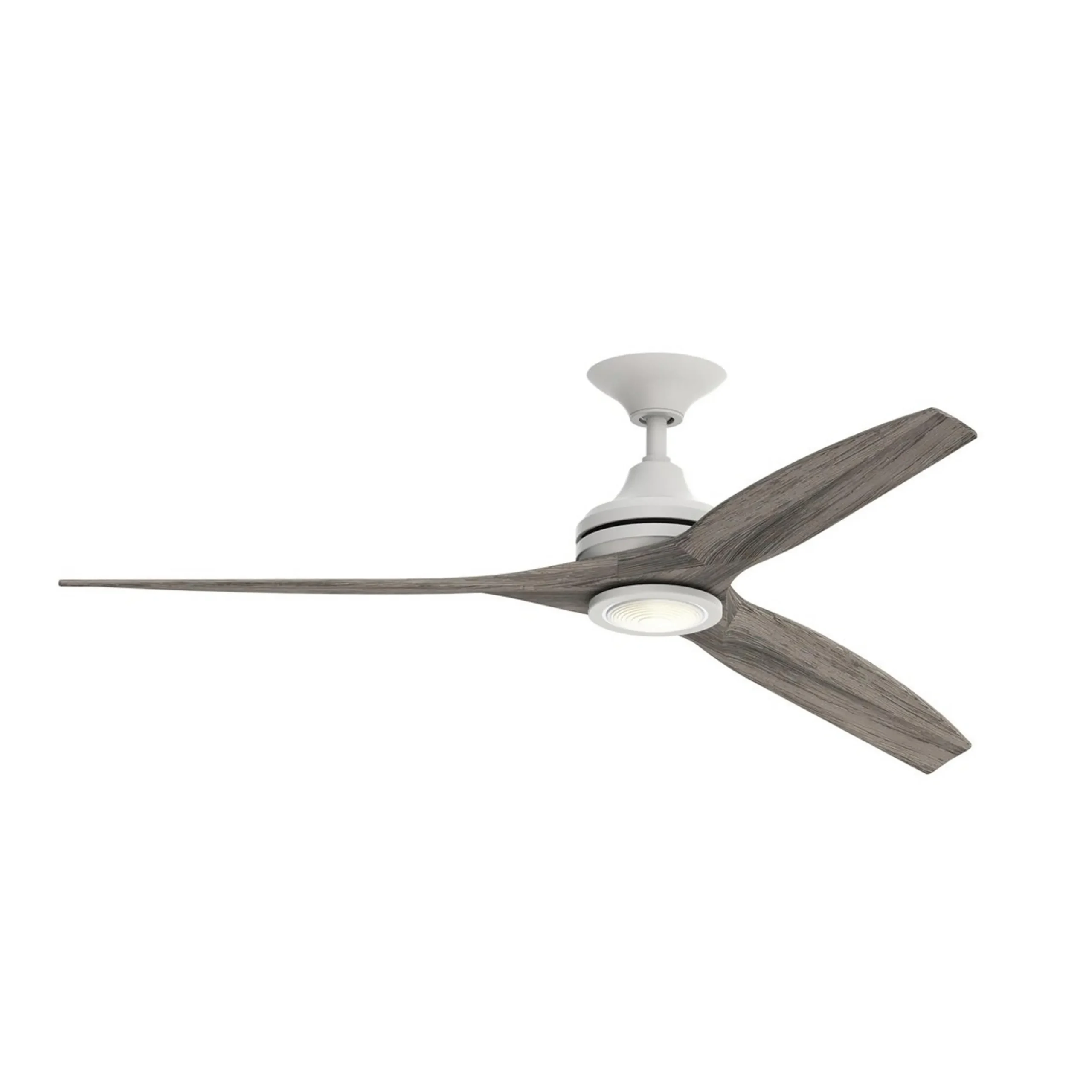 60" Indoor / Outdoor Metal and Wood LED Ceiling Fan