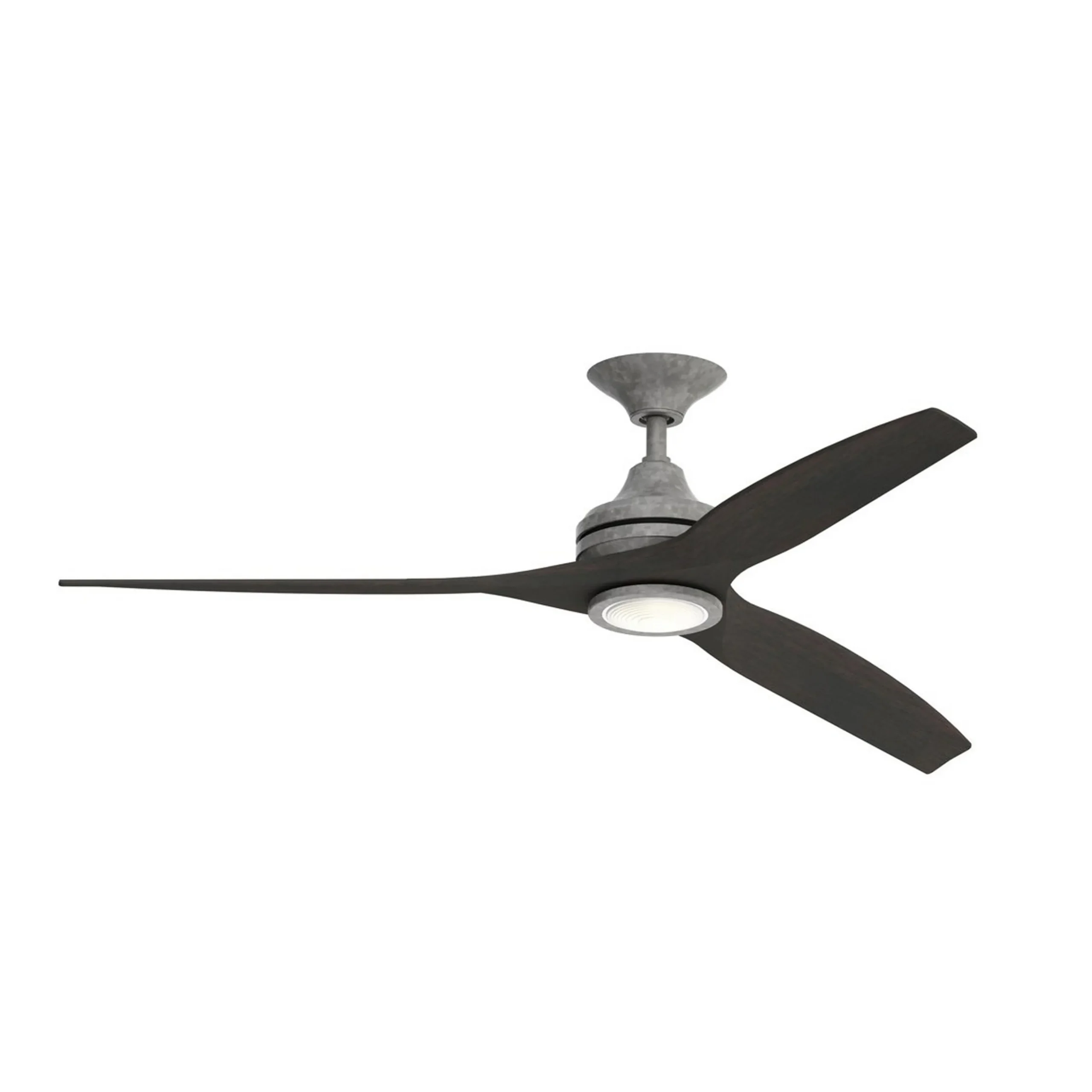 60" Indoor / Outdoor Metal and Wood LED Ceiling Fan