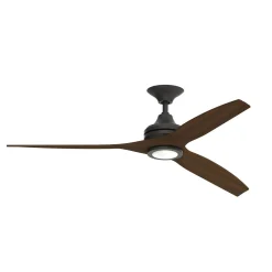 48" Indoor / Outdoor Metal and Wood LED Ceiling Fan