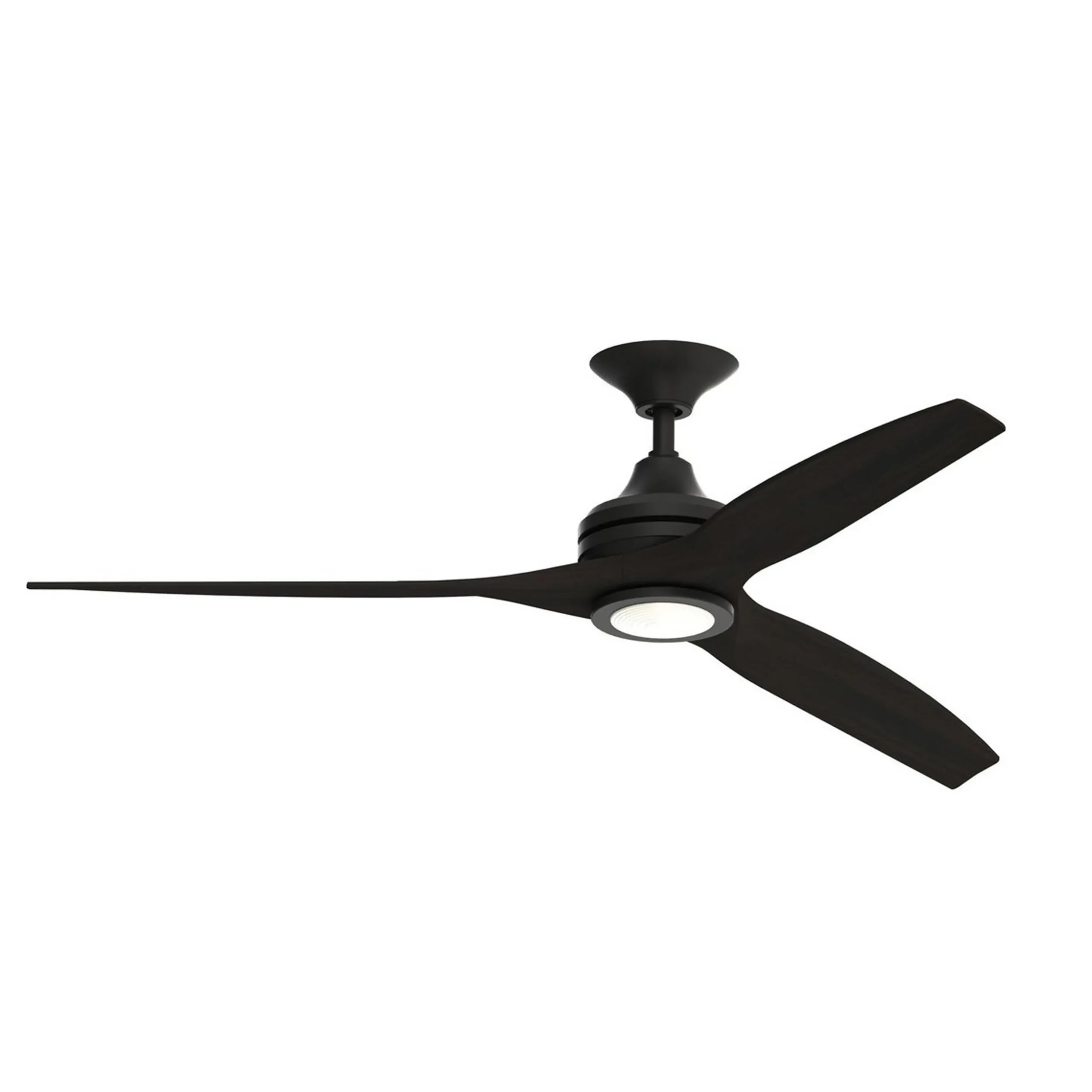 60" Indoor / Outdoor Metal and Wood LED Ceiling Fan