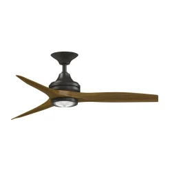 48" Indoor / Outdoor Metal and Wood LED Ceiling Fan
