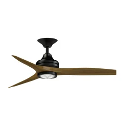 60" Indoor / Outdoor Metal and Wood LED Ceiling Fan