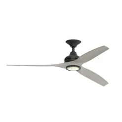60" Indoor / Outdoor Metal and Wood LED Ceiling Fan