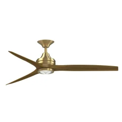 60" Indoor / Outdoor Metal and Wood LED Ceiling Fan