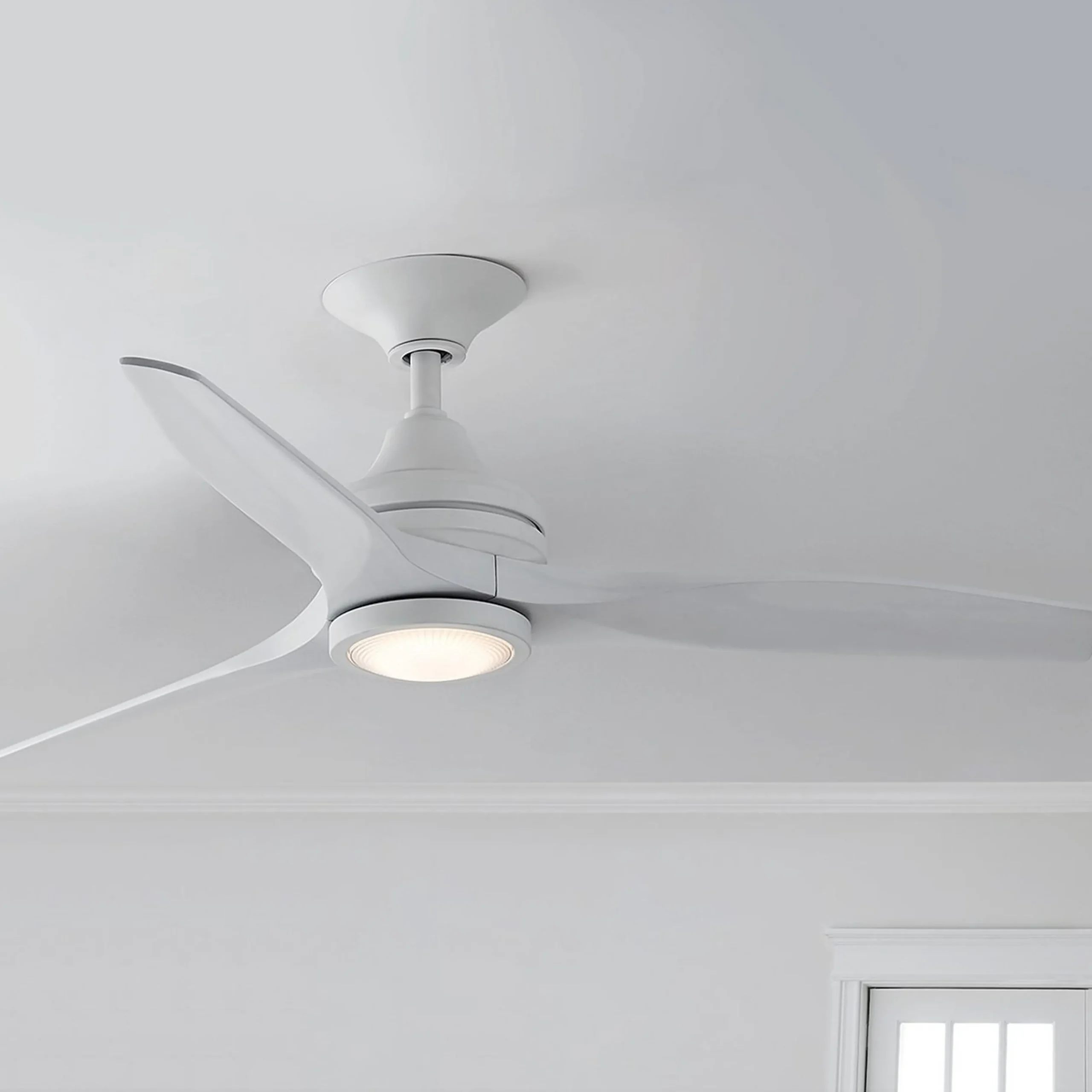 48" Indoor / Outdoor Metal and Wood LED Ceiling Fan