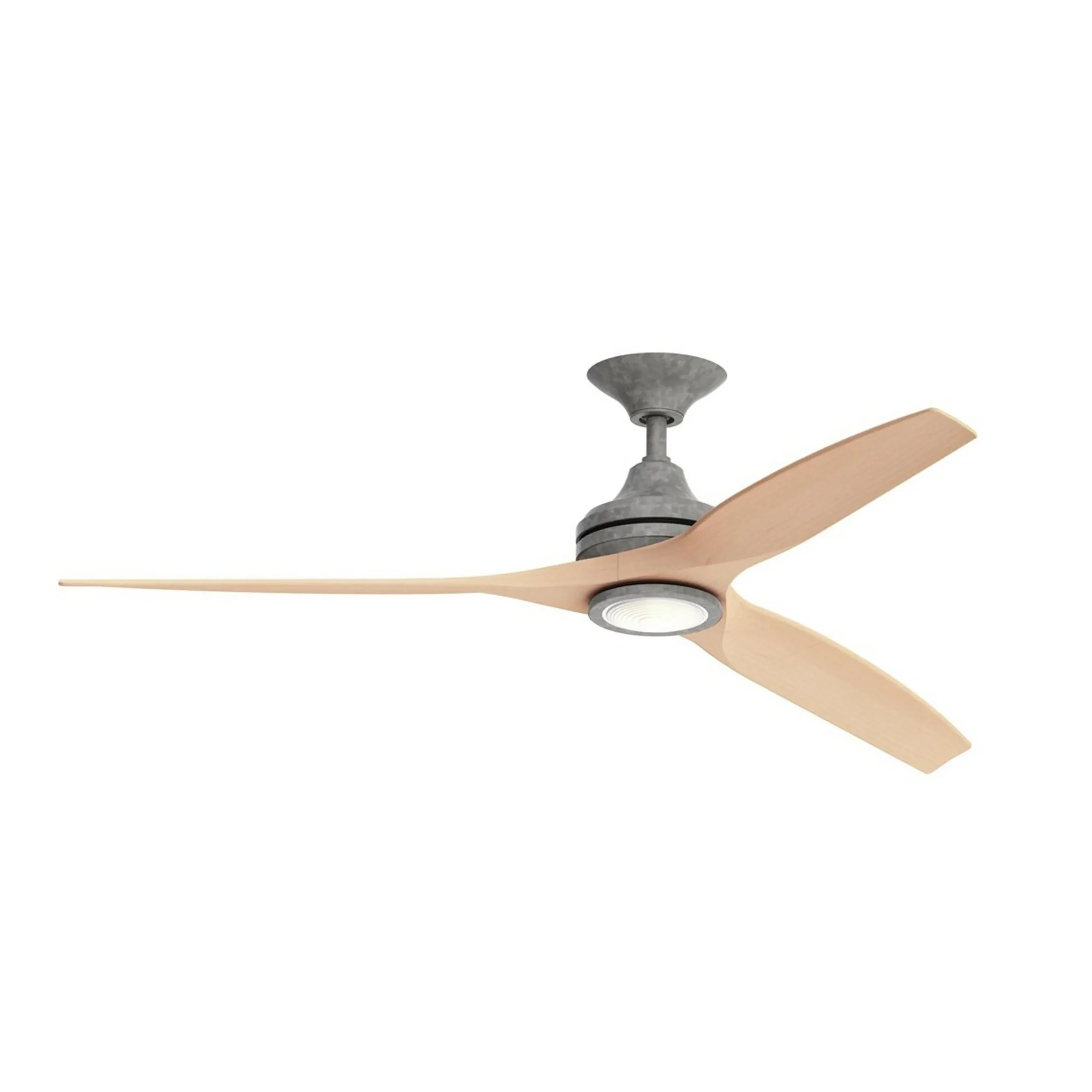 60" Indoor / Outdoor Metal and Wood LED Ceiling Fan