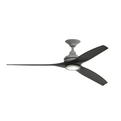 60" Indoor / Outdoor Metal and Wood LED Ceiling Fan