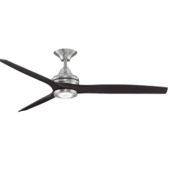 60" Indoor / Outdoor Metal and Wood LED Ceiling Fan