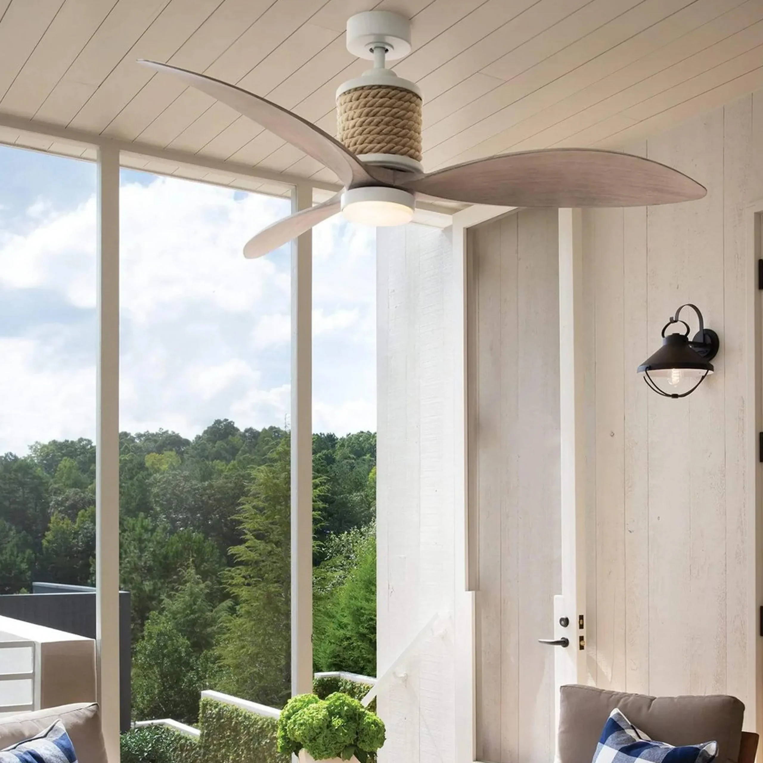 60" La Mer Smart LED Indoor / Outdoor Ceiling Fan