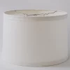 17" Linen Drum Lampshade Wide Band Trim