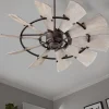 52" Outdoor Rustic Windmill Ceiling Fan