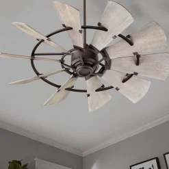 52" Outdoor Rustic Windmill Ceiling Fan