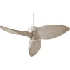 52" Polished Petal Ceiling Fan