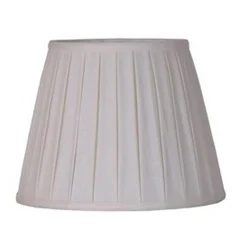 16" Pongee Silk Box Pleat Lamp Shade