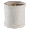 4" Thick Linen Chandelier Shade - Contrast Trim
