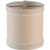 4" Thick Linen Chandelier Shade - Contrast Trim