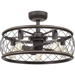 22" Trellis Cage Ceiling Fandelier