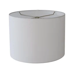 12" White Cotton Duck Drum Shade