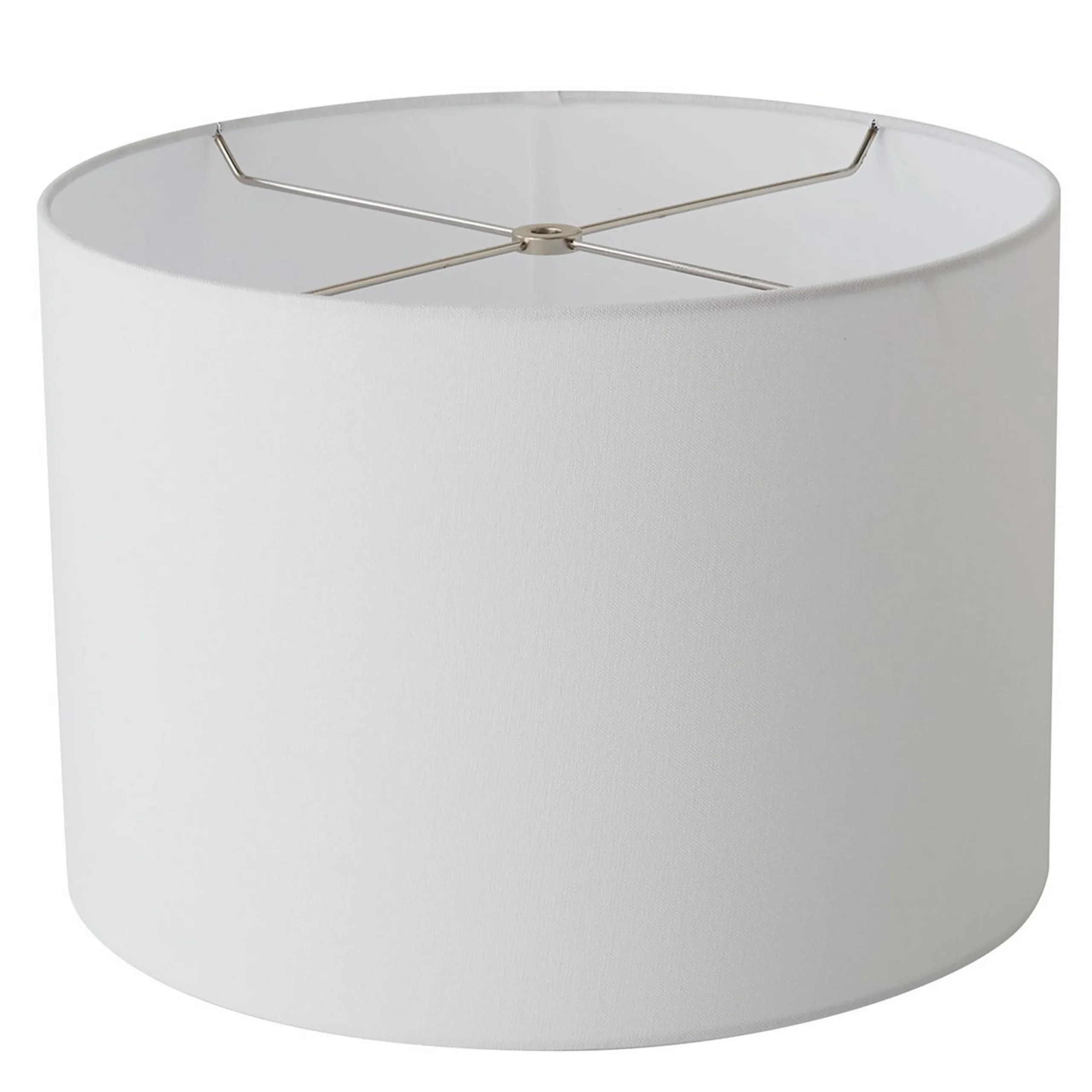 14" White Cotton Duck Drum Shade