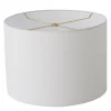 14" White Cotton Duck Drum Shade