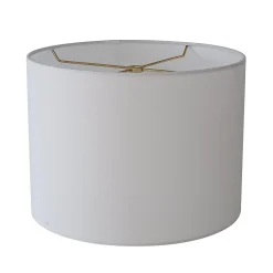 12" White Cotton Duck Drum Shade