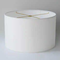 10" White Cotton Duck Lamp Shade
