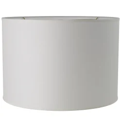 20" White Linen Drum Shade