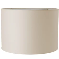 20" White Linen Drum Shade