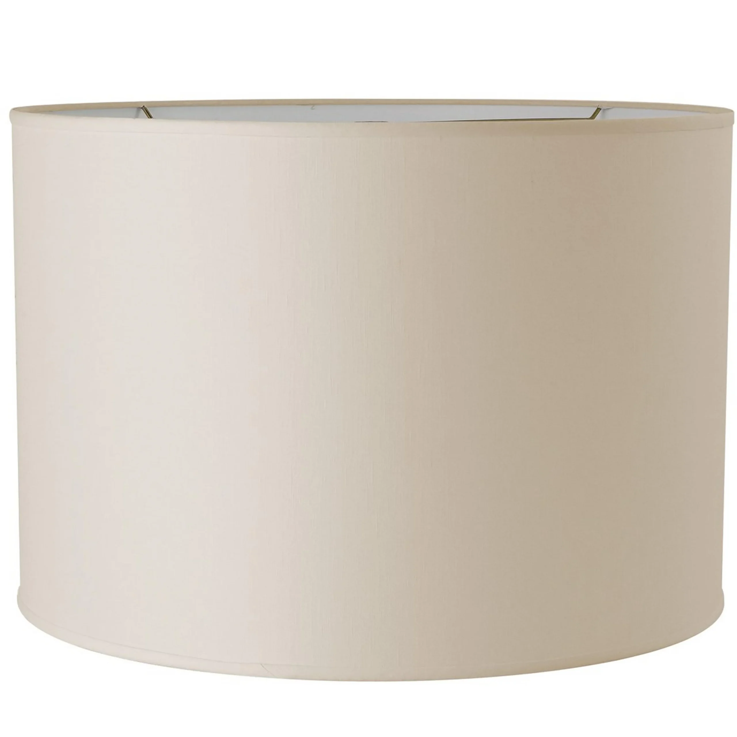 20" White Linen Drum Shade